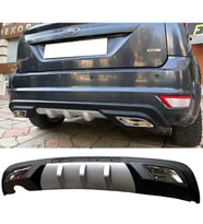 Ford Focus 2 HB Difüzör Difizör Gri + Kare Egzoz Görünüm C Tip 2004 - 2010