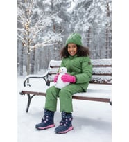 Ndrops YSEYL014 Kız Çocuk Kar Botu Lacivert - Pembe (Lacivert-Pembe)