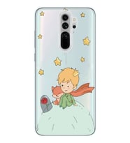 Redmi Note 8 Pro Uyumlu Küçük Prens Tasarımlı Şeffaf Telefon Kılıfı