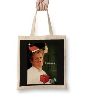 Gordon Ramsay Crismis Christmas Sosig Bez Çanta Uzun Saplı