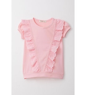 Breeze Kız Çocuk Tişört Güpürlü 1.5-5 Yaş, Pembe