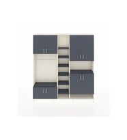 Arges Gardrop 18 Raflı 8 Kapaklı Tek Askılı 220x30x243 Aytaşı-Antrasit