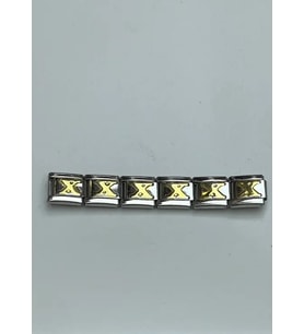 Çelik Silver X Harf İtalyan Nomi Charm - 25crm154