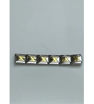 Çelik Silver X Harf İtalyan Nomi Charm - 25crm154