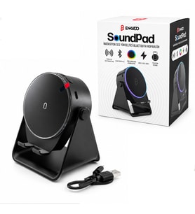 SoundPad Bluetooth Hoparlör - İndüksiyon Temas Özellikli - Telefon Standlı - Type-C Şarj - RGB Ambiyans Aydınlatma