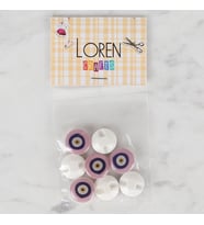 Crafts 8 Li Lila Nazar Boncuğu Düğme - 687