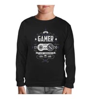 Oyun - 1990 Players Siyah Çocuk Sweatshirt