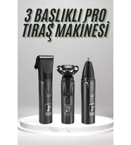 Dijital Göstergeli 3 Başlıklı Tıraş Makinesi Islak Kuru Lazer Öncesi Günlük