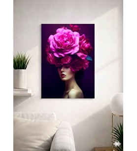 FLORAL WOMAN25  TASARIM MDF TABLO (27X18)