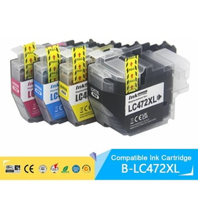 Photo Print® Brother LC472XL 4 Renk Yüksek Kapasiteli Muadil Kartuş Seti Siyah 3000 Sayfa Renkliler 1500 Sayfa (Çok Renkli)