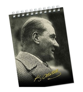 Gıpta 40 Yaprak A7 Atatürk Üstten Spiralli Karton Kapak Çizgili Bloknot 2615