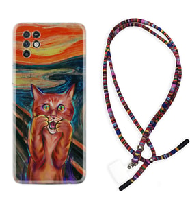 INFINIX Note 11 Pro Note 10 Hot 9 Play Kılıf Boyun Asklı Rasta Silikon Tablo Cat 1788