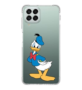 Samsung Galaxy M33  Köşe Korumalı Antişok Kapak Donald Duck Tasarımlı Şeffaf  Kılıf