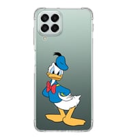 Samsung Galaxy M33  Köşe Korumalı Antişok Kapak Donald Duck Tasarımlı Şeffaf  Kılıf