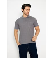 Orange Safety Koyu Gri Kısa Kol Polo Yaka T-Shirt