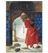 KEHİLA Osman Hamdi Bey Kaplumbağa Terbiyecisi Kanvas Tablo 120cm X 80cm