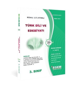 Egem Eğitim Yayınları Açık Öğretim Türk Dili Ve Edebiyatı 3 Sınıf 6 Dönem (bahar) Konu Anlatımlı Soru Bank (Çok Renkli)