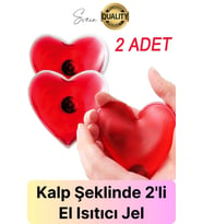 2 Adet Kalp Şeklinde El Sobası Isıtıcı Sihirli Jel Sıcak Isınmatik Sevgililer günü Hediyelik Kış Cep