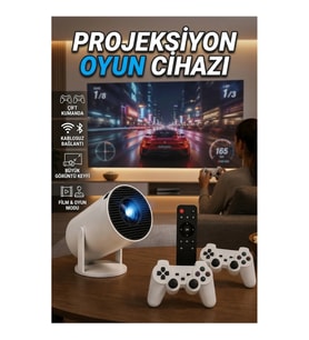 Kablosuz Mini Projeksiyon Cihazı – Taşınabilir Ev Sineması ve Oyun Deneyimi