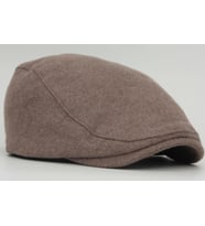 Erkek Yün Flat Cap Kasket Peaky Blinders Şapka (Açık Bej)