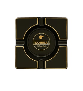 Cohiba Siyah Porselen Dörtlü Büyük Puro Küllüğü (Karışık)