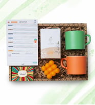İkili Fincan, Planner, Mum, Bitki Çayı Hediye Seti