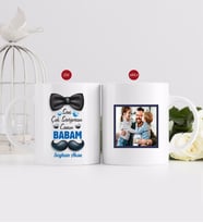 BK Gift Kişiye Özel Babalar Günü Hediyesi Fotoğraflı Kupa Bardak-93 (Beyaz)
