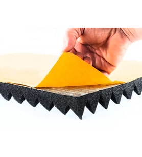 Ses Yalıtımı Akustik Piramit Süngeri Kendinden Yapışkanlı 40mm 50x50 Ses Yalıtımı