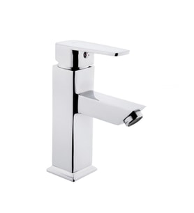 Tema Kare Slim Tek Gövde Sabit Lavabo Bataryası Musluk Krom