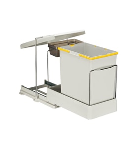 Çöp Kovası Raylı Otomatik 40cm Paslanmaz 20+1lt Açık Gri