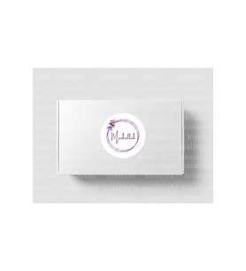 Mashallah Etiketi Yuvarlak Mat Sticker Mor Çiçekli Bebek Partisi Kutlama Mevlit 4 Cm (90 Adet)