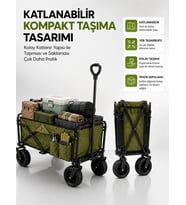 130 Kg Taşıma Kapasiteli Katlanabilir Wagon Taşıma Arabası