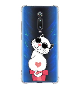 Xiaomi Redmi K20 Pro Köşe Korumalı Antişok Kapak Coolcat Tasarımlı Şeffaf Silikon Kılıf