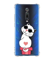 Xiaomi Redmi K20 Pro Köşe Korumalı Antişok Kapak Coolcat Tasarımlı Şeffaf Silikon Kılıf