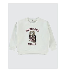Civil Girls Kız Çocuk Sweatshirt 2-5 Yaş Ekru (Ekru)