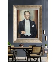 Gümüş Çerçeveli Atatürk Tablo ds426