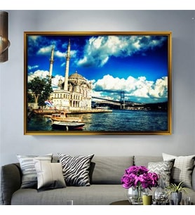 Altın Çerçeveli dekoratif tablo a877 (Gold)