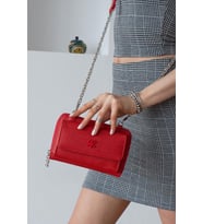ImPolo Farah Kırmızı Kadın Omuz Çanta Ve Cüzdan 14x20 Ebatında