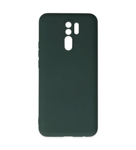 Xiaomi Redmi 9 Kılıf Nano içi Kadife Silikon - Koyu Yeşil