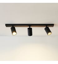 RİOLİGHT MODERN SİYAH MUTFAK,SALON,GİYİNME ODASI,CAFELER İÇİN METAL 3LÜ LED SPOT AVİZE(AMPUL DAHİL)