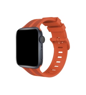 Mey İthalat® Watch 42Mm Kr408 Çizgili Silikon Kordon - Turuncu