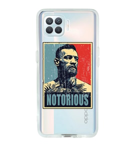 Oppo Reno 4 Lite Uyumlu Conor Mcgregor Notorious Desenli Şeffaf Telefon Kılıfı