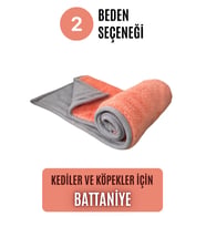 Yıkanabilir Çift Katlı Kedi ve Köpek Battaniyesi (Şeftali)