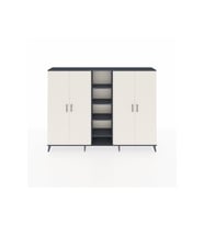 Arges Dolap 12 Raflı 4 Kapaklı 220x30x163 Antrasit-Aytaşı/Antrasit