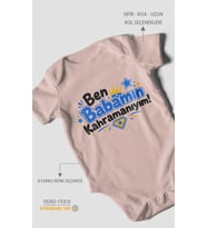 Ben Babamın Kahramanıyım Kısa Kollu Bebek Body %100 Pamuk