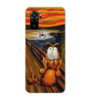 Xiaomi Redmi Note 10 / Note 10S Uyumlu Garfield Tasarımlı Şeffaf Telefon Kılıfı