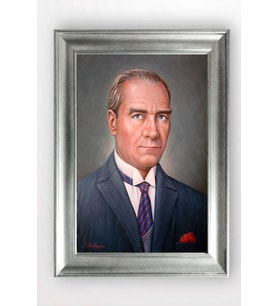 Gümüş Çerçeveli Atatürk Tablo a625