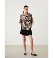 LCW Vision Siyah Loose Fit Keten Karışımlı Kadın Şort