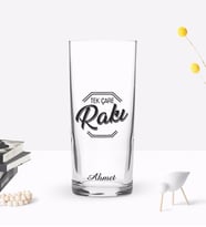BK Gift Kişiye Özel Renkli Baskılı Tek Çare Rakı Tasarımlı Rakı Bardağı-1 (Beyaz)