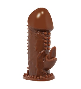OdinsShop Klitoral Uyarıcılı Tırtıklı Penis Kılıfı
